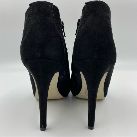 Madden Girl Suede Peep Toe Boots - Picture 5 of 7